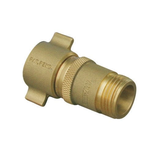 Camco 40055 RV Brass Inline Water Pressure Regulator for Protecting RV Plumbing and Hoses from High-Pressure City Water