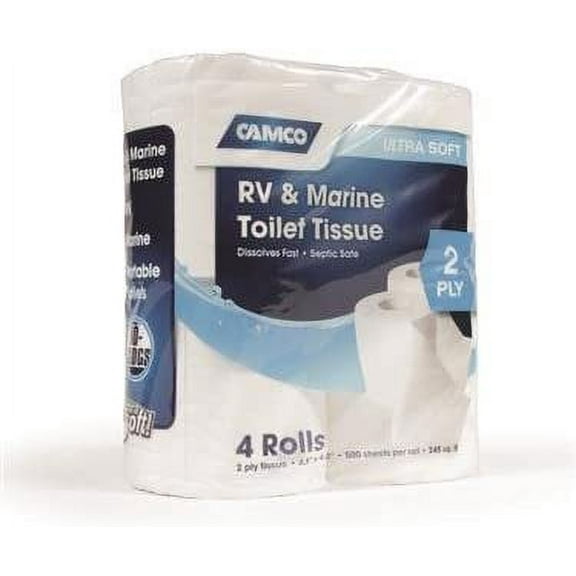 Camco 40274 Toilet Tissue 2 Ply 4/Pk 500