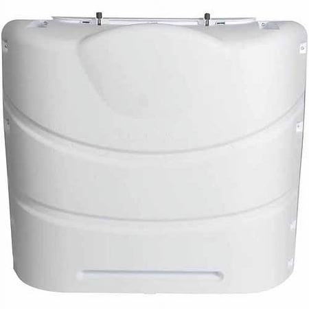 Camco 40523 Heavy-Duty Propane Tank Cover - For (2) 20 lb. Propane Tanks, Polar White