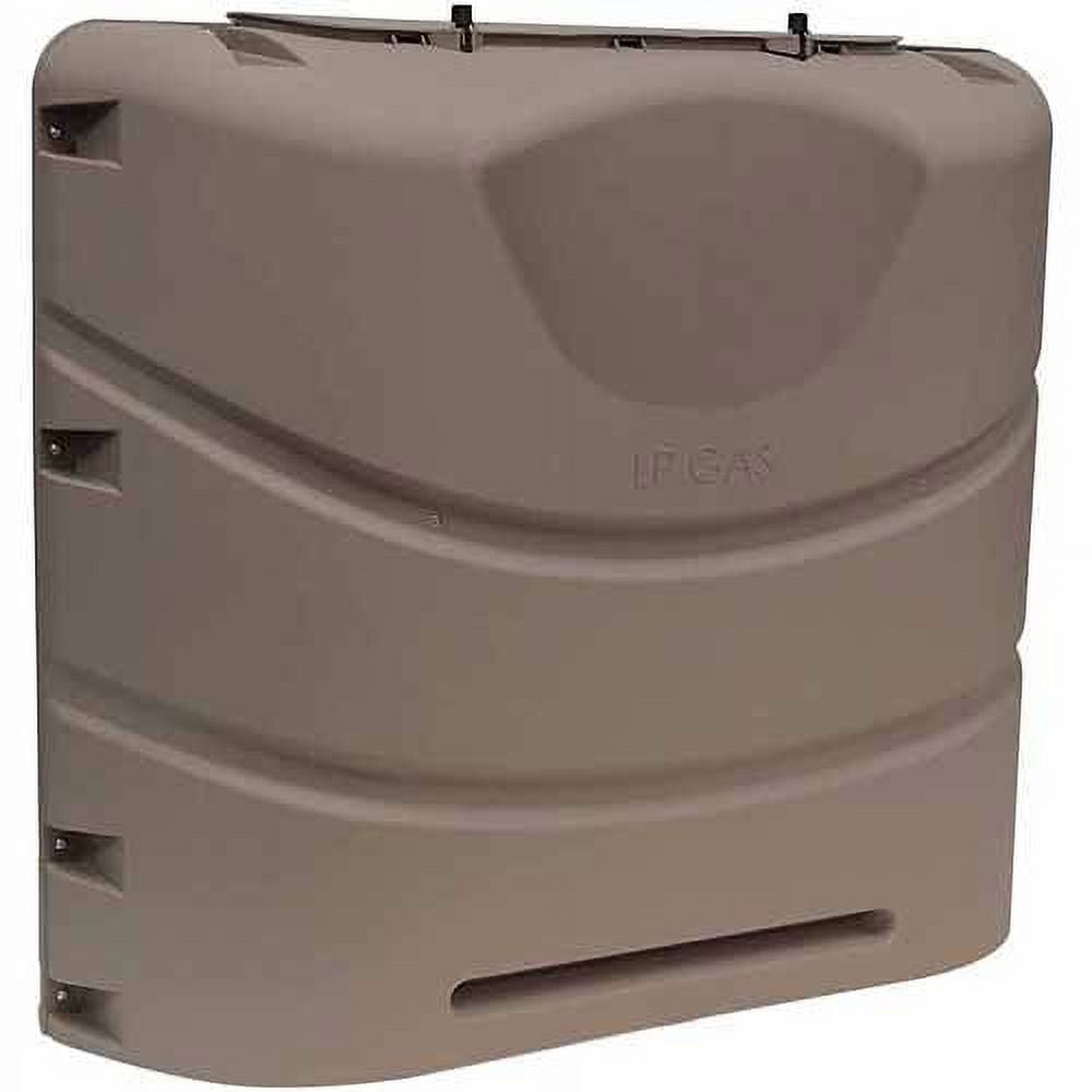 Camco Double RV Propane Tank Cover – Fits Two 30 Lb. Tanks, White, Protects From Road Debris & Sun
