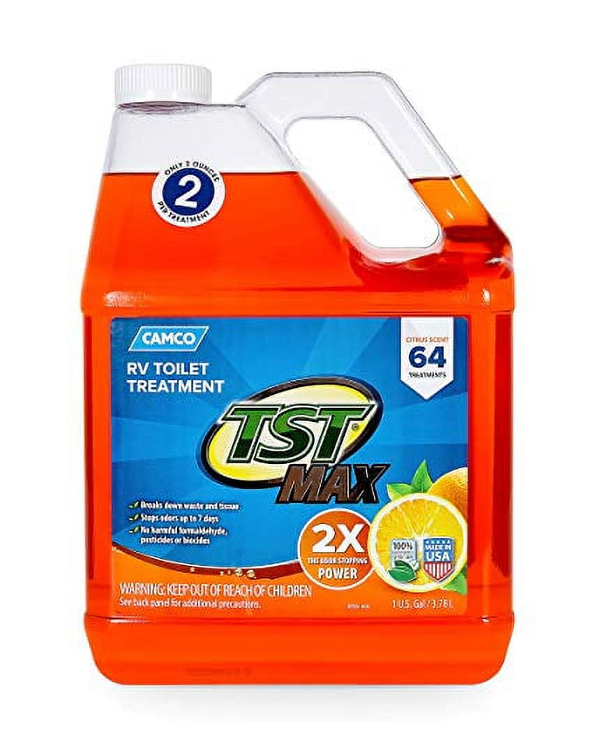 Camco 41197 TST UltraConcentrate Orange Scent RV Toilet Treatment, Formaldehyde Free, Breaks