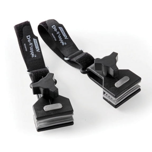 Camco RV Awning De-Flapper Universal Fit - Black Nylon - 2 Pack