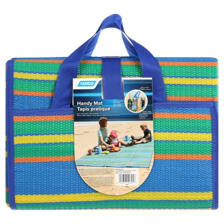 Camco Handy Mat 60" x 78" Blue/Green Stripes (42805)