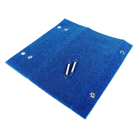 Camco 42934 Wrap Around RV Step Rug XL for Larger Manual or Electric RV Steps, 23"W - Protects Your RV From Unwanted Tracked In Dirt (Blue)