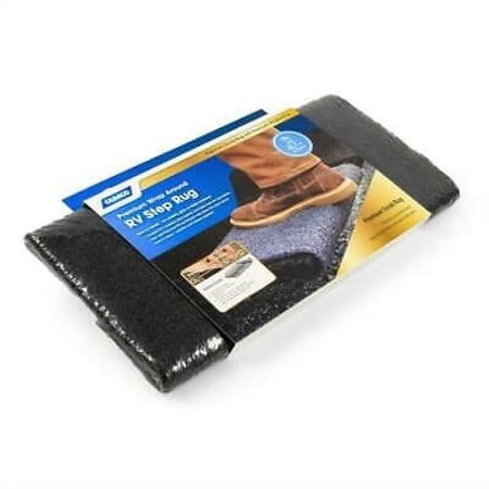 Camco 42962 Premium RV Step Scrub Rug - 17.5" x 18" - Black