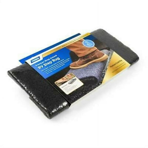 Camco 42962 Premium RV Step Scrub Rug - 17.5" x 18" - Black