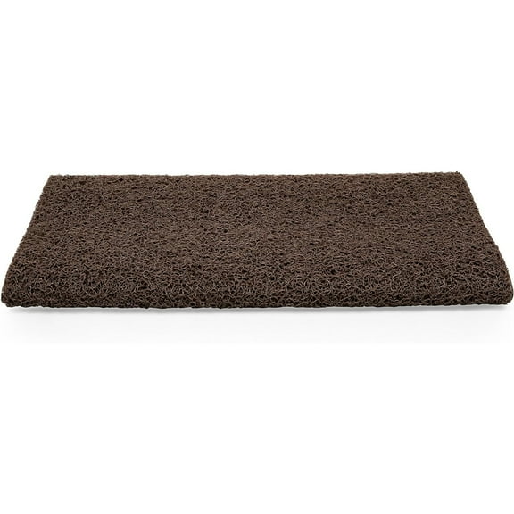 Camco 42967 Premium Wrap Around RV Step Rug / Premium Scrub Rug, PVC Material (22" x 23"), Brown