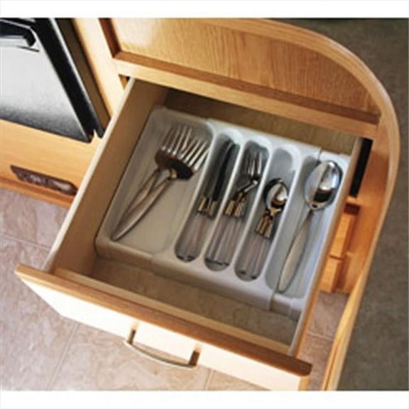 Camco 43503 Adjustable Cutlery Tray White