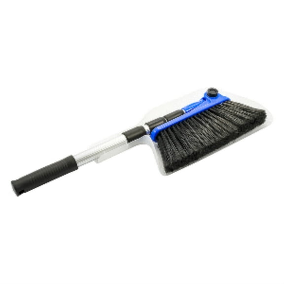 Camco RV Adjustable Full-Size Broom & Dustpan Set - Compact Storage & Easy Adjustment (43623)