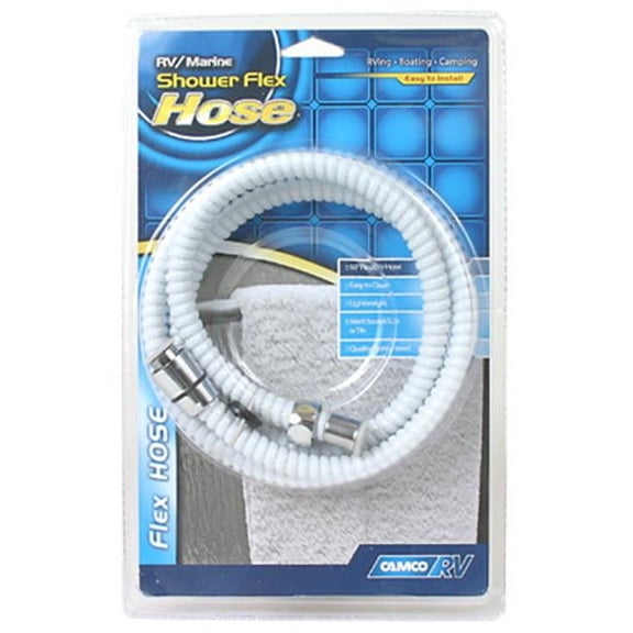 Camco 43717 RV/Marine 60" Flexible Replacement Shower Hose (White)