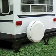 Camco 45341 - Vinyl Arctic White 32.25" Spare Spare Tire Cover