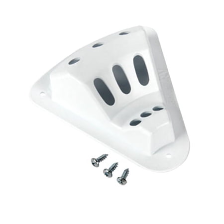 Camco 45504 White Triple Flag Holder - Mountable on Any Flat, Clean and Smooth Surface