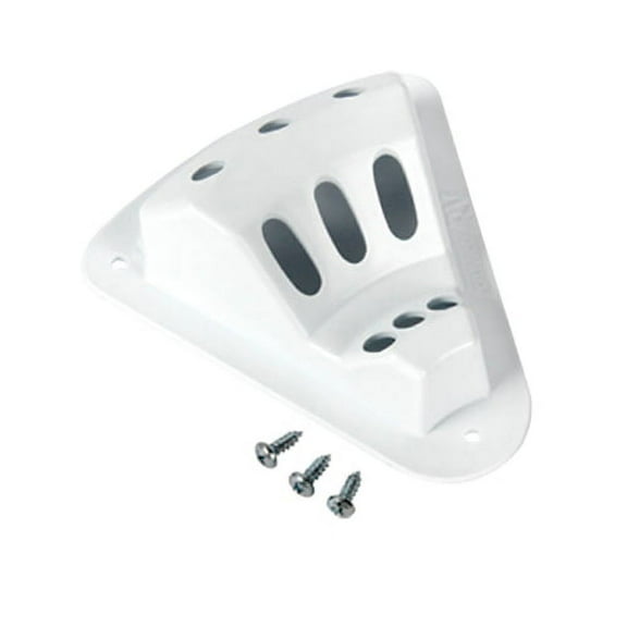 Camco 45504 White Triple Flag Holder - Mountable on Any Flat, Clean and Smooth Surface