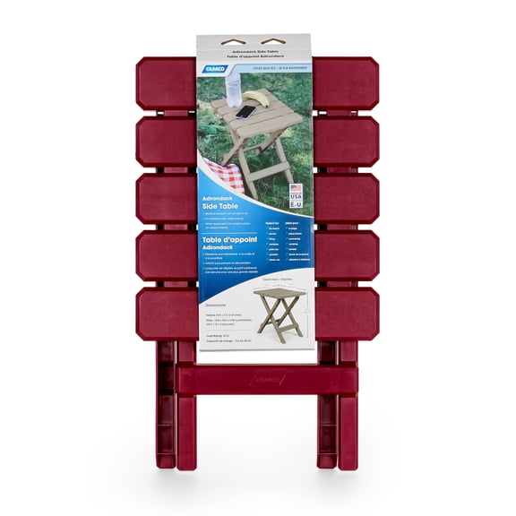 Camco 51684 Adirondack Folding Table Small - Red