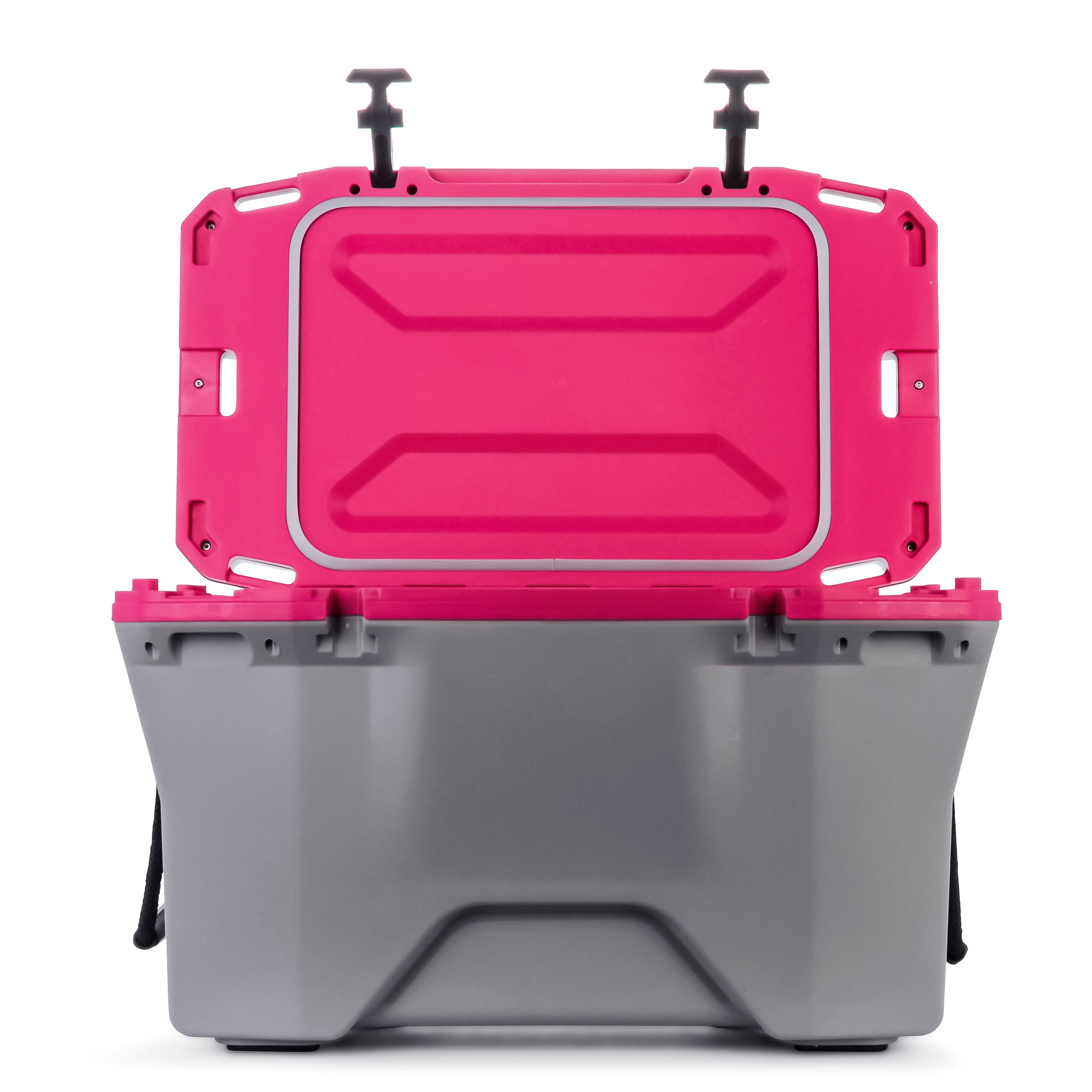 Camco 51713 Currituck 30 Quart Cooler, Magenta Pink and Gray - Includes Cooler Basket