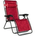 thumbnail image 1 of Camco 51833 Zero Gravity Wide Recliner (X-Large, Red Swirl Pattern), 1 of 6