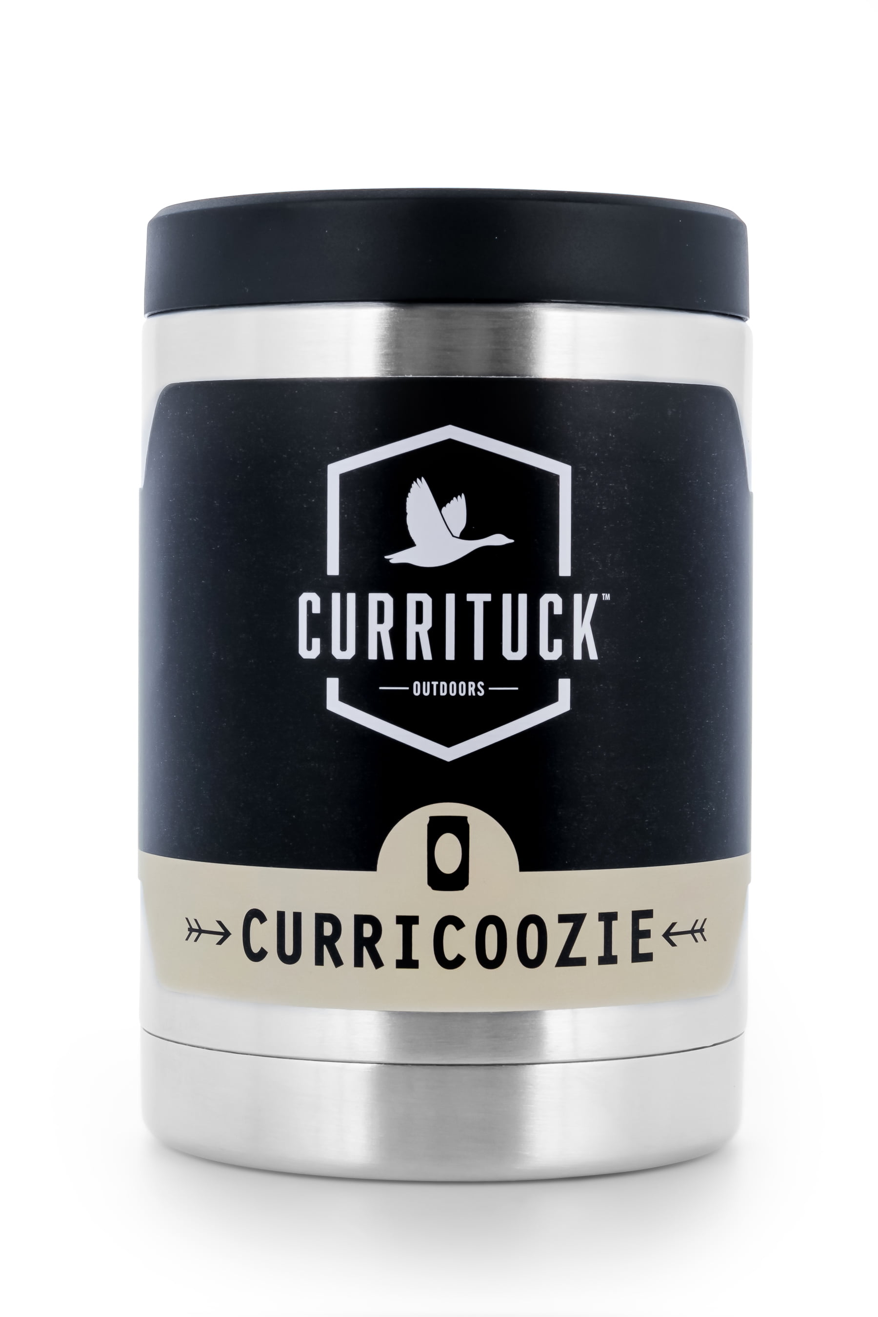 Camco 51863 Currituck Stainless Steel Can Holder - Holds 12 oz Drink Cans, Glass Bottles and More