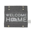 thumbnail image 1 of Camco 53196 LIBATC RV Wrap Around Step Rug for 18" Wide Steps - Gray White Welcome Home Print, 1 of 5