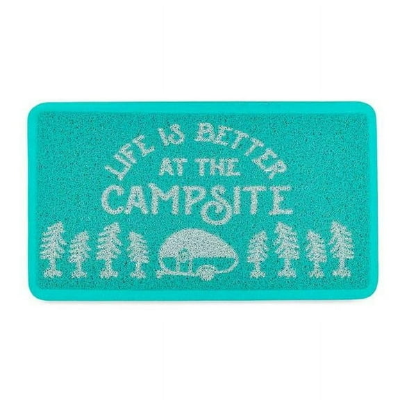Camco 53199 Libatc, Scrub Rug, Teal/White, Small