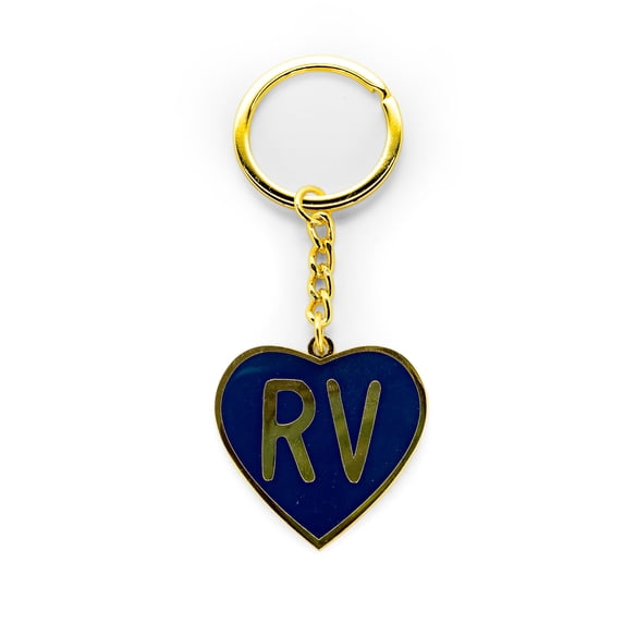 Camco 53288 Life Is Better at the Campsite Keychain - Navy Blue Heart