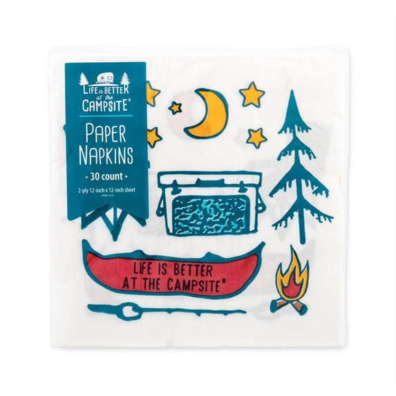 Camco 53374 LIBATC Paper Napkins - Campsite Design, 30 Count