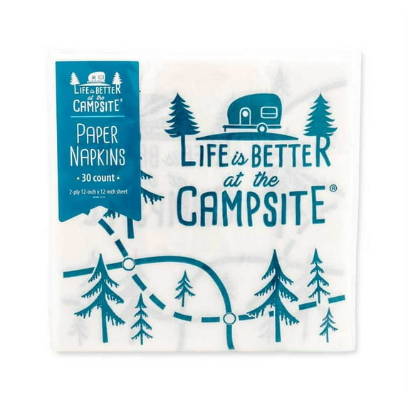 Camco 53375 LIBATC Paper Napkins - Map Design, 30 Count