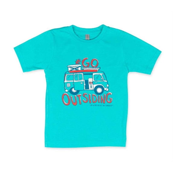 Camco 53408 LIBATC T-Shirt - Go Outsiding (Tahiti Blue), Youth Large
