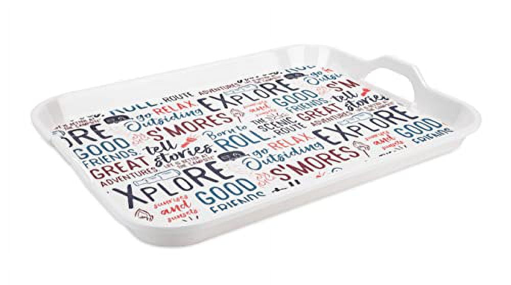 Graffiti Camping Design Melamine RV Serving Tray