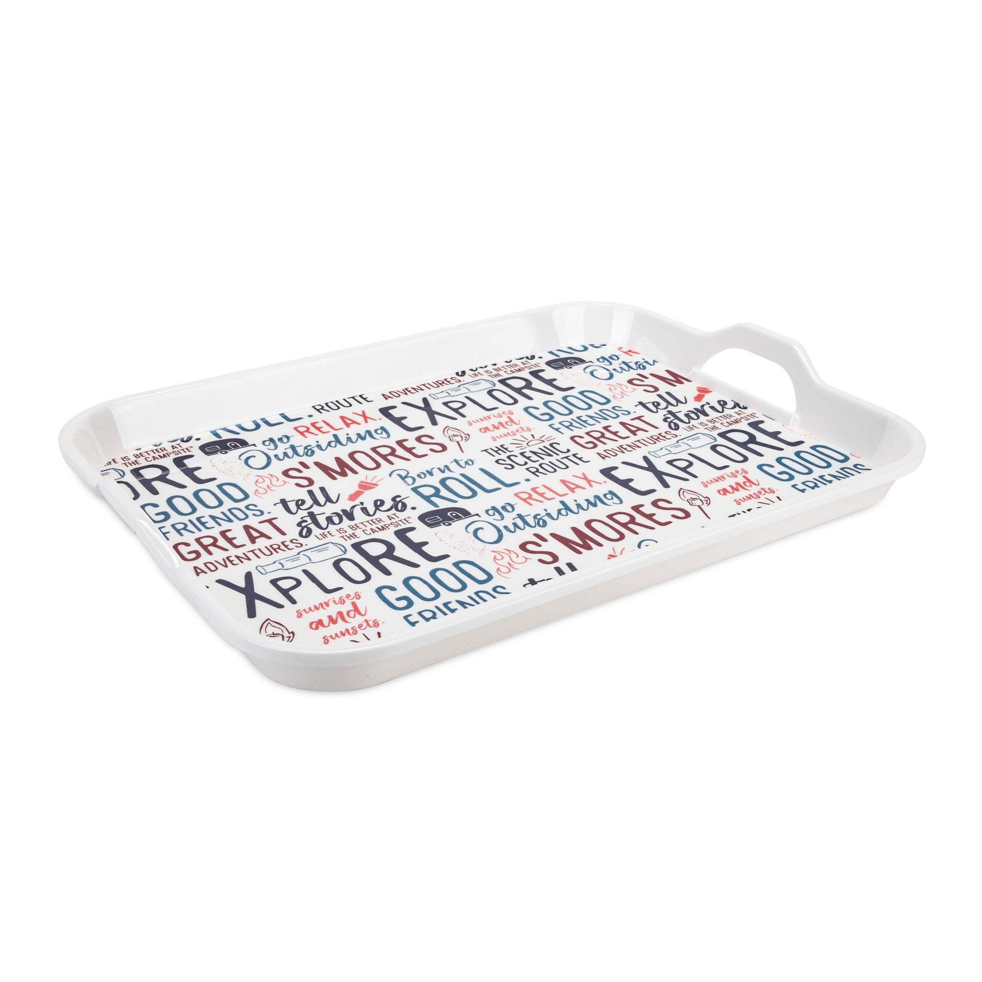 Graffiti Camping Design Melamine RV Serving Tray