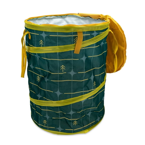 Camco 53490 Life is Better at the Campsite Pop-Up Utility Container - 18" x 24", Green Grid