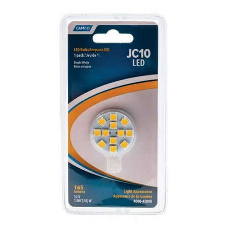 Camco 54627 LED Replacement Bulb - C10 (G4 Chip, Bi-Pin) 1-Pack