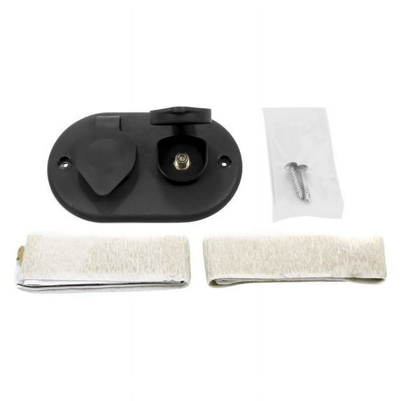 Camco 55086 - Black Double TV Wall Plate