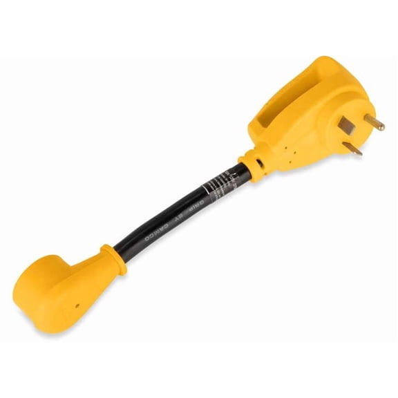 Camco Power Grip 12 in. 30 amps RV Electrical Adapter 30-15A 1 pk