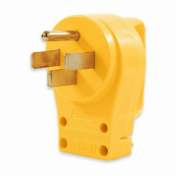 Camco 55252 50 Amp PowerGrip Replacement Male Plug - 125-250V / 12500W