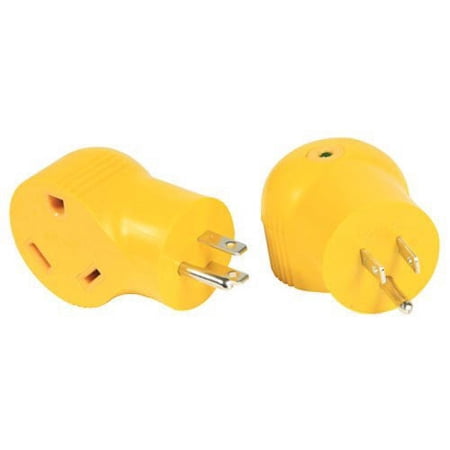 Camco 55325 15 AMP Male / 30 AMP Female 90 Degree Electrical Adapter