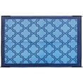 thumbnail image 1 of Camco 42876, Blue Lightweight, Breathable 6' x 9' Reversible Lattice Design Portable Outdoor Patio Mat Pad For Recreational Vehicle, Sport Utility Vehicle, Truck with Foldable 1 Piece 1 Count, 1 of 5