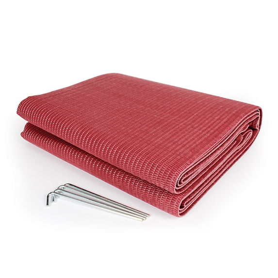 Camco 6' x 9' RV Awning Leisure Mat, Burgundy