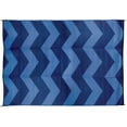 thumbnail image 1 of Camco 6' x 9' Reversible RV Outdoor Mat, Camping Mat, Blue Chevron, 1 of 2