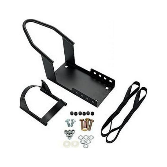 Camco 66100 Motorcycle Wheel Chock with Handlebar Straps - Keeps Your Motorcycle Upright During Transit - Features a Universal Tire Fit (66100)