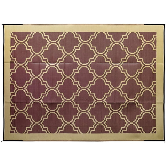 Camco 42857 9'X12' Leisure Mat Lattice Brown