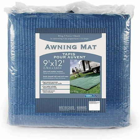 Camco 9' x 12' RV Awning Leisure Mat, Blue
