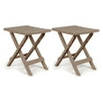 thumbnail image 1 of Camco Adirondack Portable Camping Plastic Folding Side Table, 2 Pack, Taupe, 1 of 13