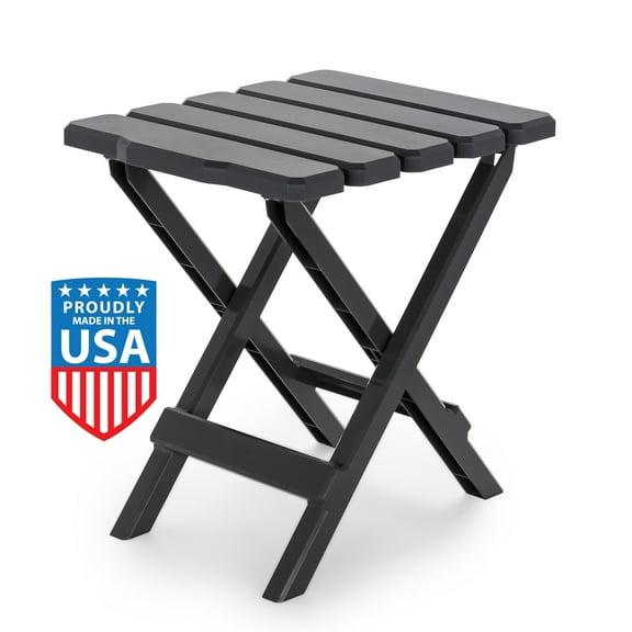 Camco 51881 Small Adirondack Folding Table - Charcoal