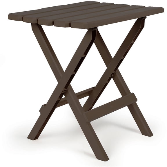 Camco Adirondack Table | Measures 18-inches, 15-inches, and 19.5-inches High | Large, Durable ABS Plastic, Mocha Brown (51886)