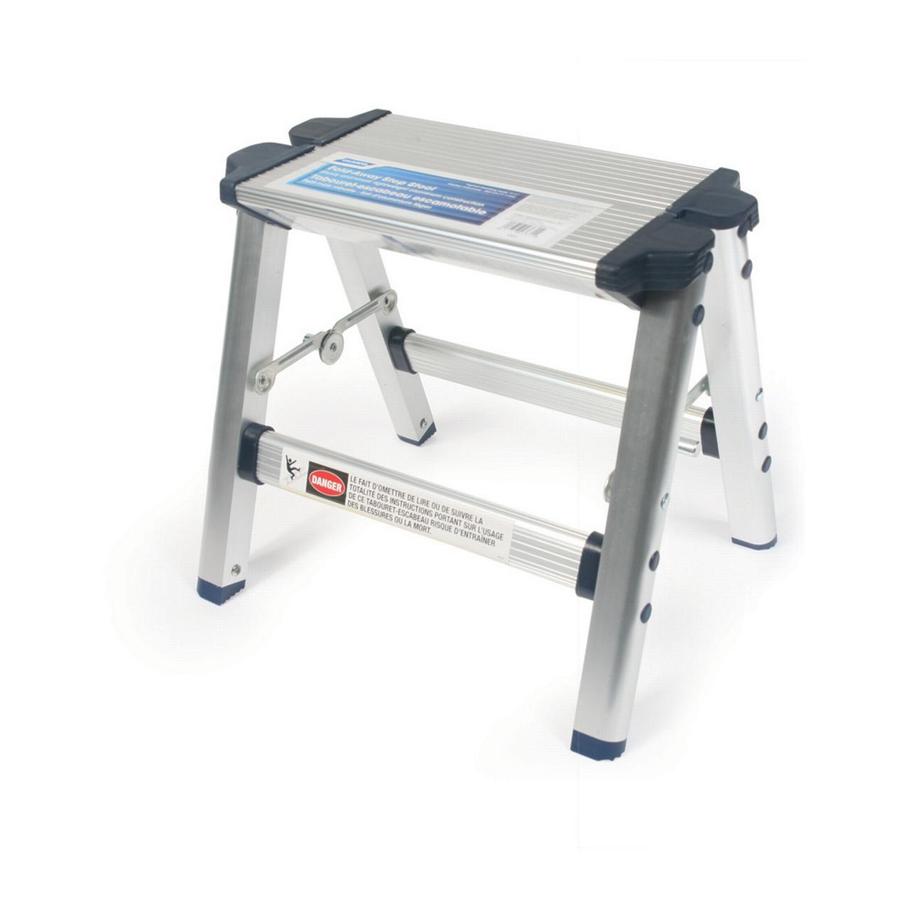 Camco Aluminum Single Step Stool | Folding with Plastic Feet | Supports Up to 200 lbs. | (43672) - image 1 of 4