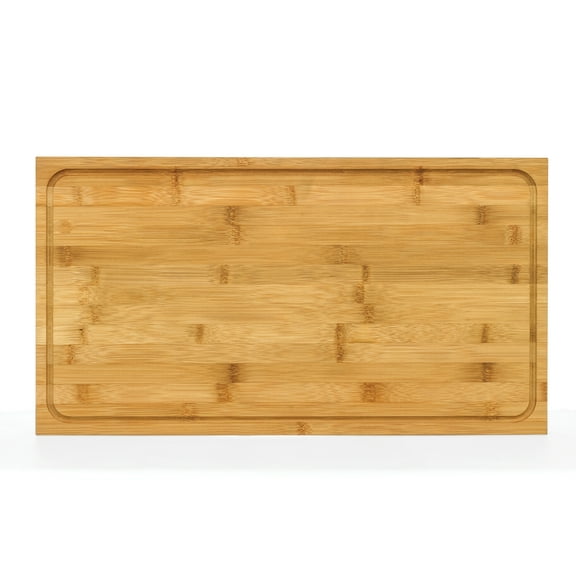 Camco Bamboo Stove Top Work Surface with Adjustable Legs & Built In Juice Groove - Covers Stove Top To Create Additional Kitchen Work Space - 2 Burner (43547)