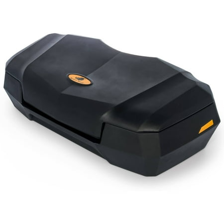 Camco Black Boar ATV Front Storage Box, Integrated Lock Helps Deter Theft, Mounting Hardware Included - Easily Mountable to Most Tubular ATV Racks (66011)
