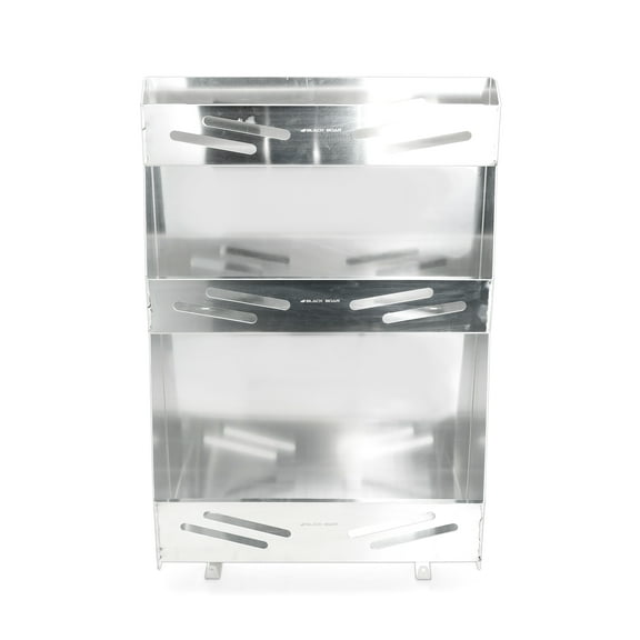 Camco Black Boar Large Storage Shelves | Features 3 Built-In Shelves & 2 Integrated Hooks | Great for RV Storage and Organization (66110)