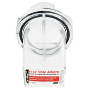 Camco Clear 45-Degree Camper/RV Sewer Hose Adapter Fitting | Features 4 Bayonet Prongs | Compatible with 3-Inch Diameter Sewer Hoses | Polycarbonate (39432)