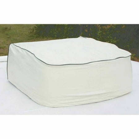 Camco Camper/RV Air Conditioning/AC Cover | Features a Locking Draw Cord & Arctic White Heavy-Duty Vinyl Design (45392)